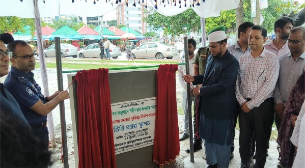 গোপালগঞ্জে প্রথম জুলাই-২৪ শহীদ স্মৃতিস্তম্ভ নির্মাণ কাজের ভিত্তিপ্রস্তর স্থাপন